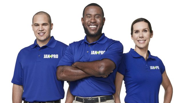 JAN-PRO professional cleaning team in uniform.